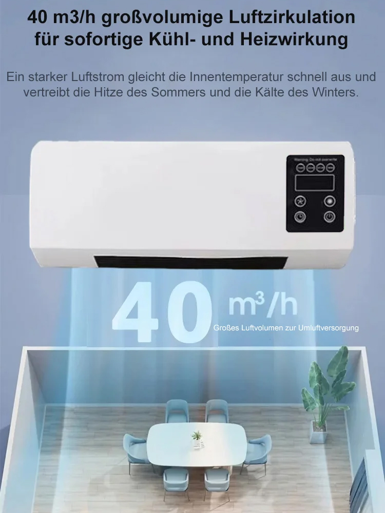 Wandmontierter Heiz- und Kühlklimaventilator