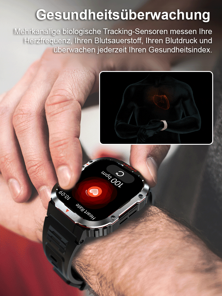 Intelligente AI 3.0 Bluetooth-Uhr! ⌚️ Der beste Begleiter für Outdoor-Sportliebhaber! 🏞️ Ihr Gesundheitsmanager am Handgelenk! 💪