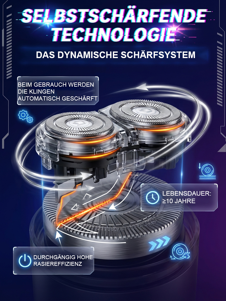 Cyber-Mecha Magnet-Rasierer: 60 Tage Akku, rückstandslos & ewig scharf! 🤖🧲🔋🪒