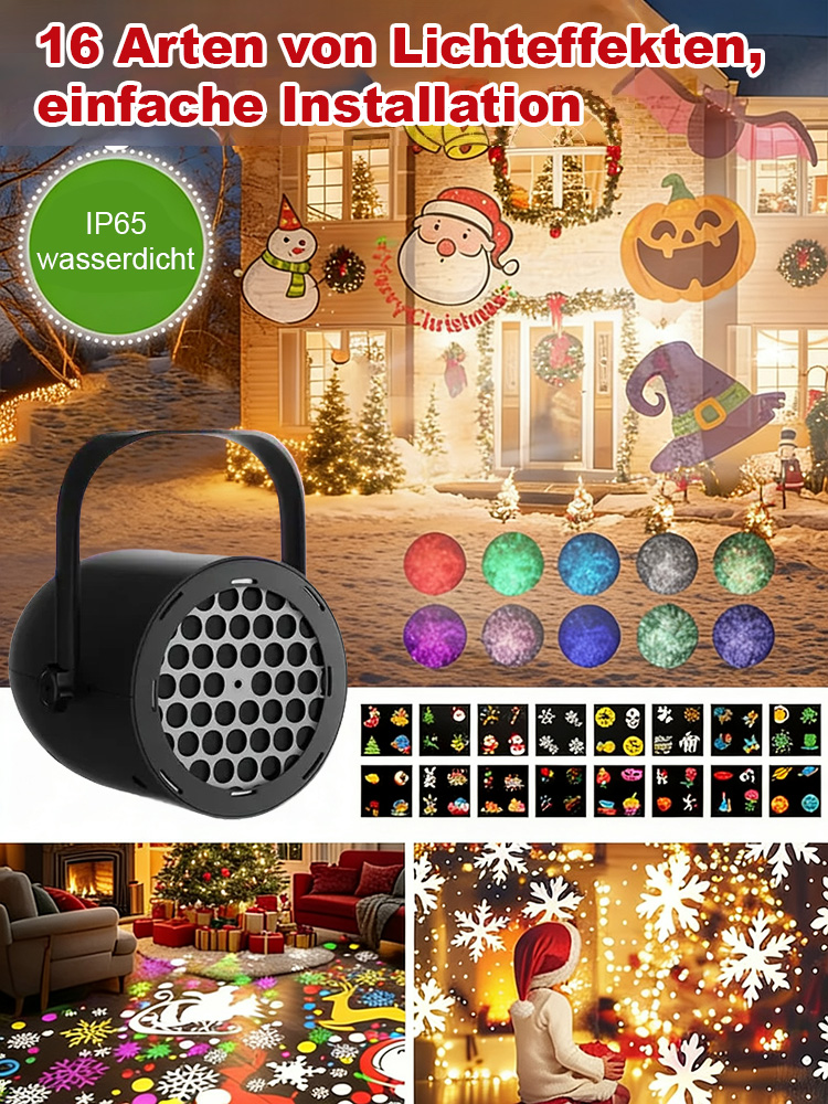 🎄 Sofortiges Winterwunderland! 2K HD Weihnachtsprojektorlicht ⭐ Plug & Play + 3-Tage-Liefergarantie 🚀