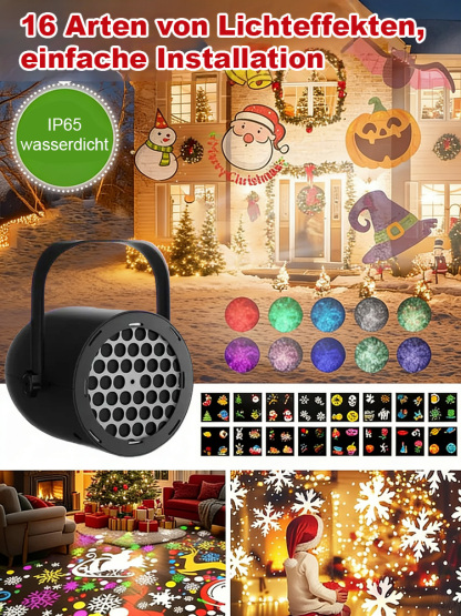 🎄 Sofortiges Winterwunderland! 2K HD Weihnachtsprojektorlicht ⭐ Plug & Play + 3-Tage-Liefergarantie 🚀