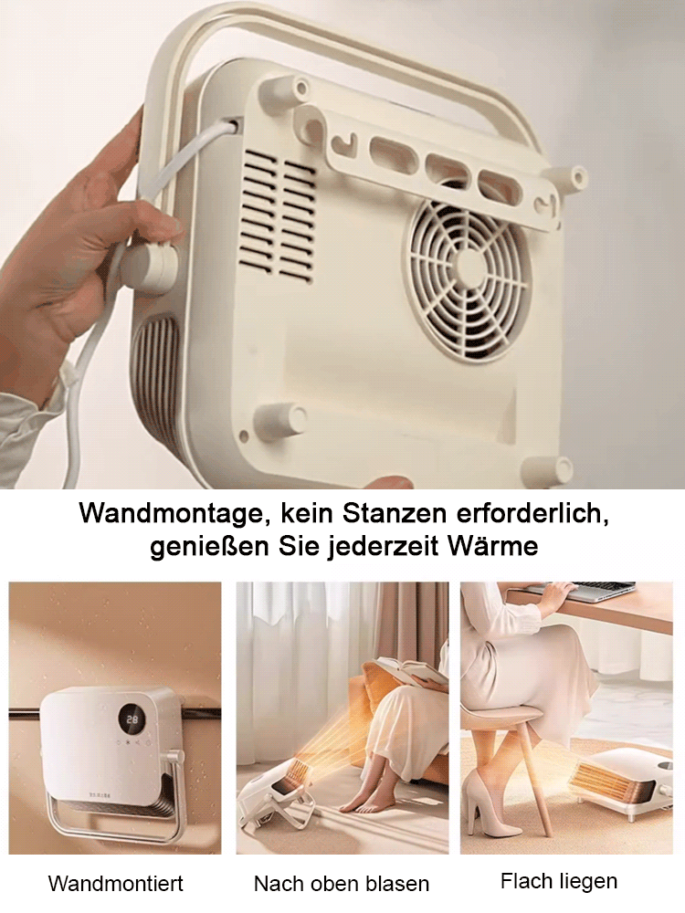  2000W Hochleistung, intelligente Sprachsteuerung, energieeffizientes und schnelles Heizen mit wasserdichtem 🌀🌡️ Warmluftgebläse.