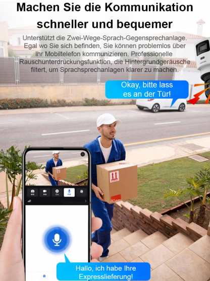 WIFI Vier-Objektiv-Drei-Bild-Mobilverfolgungs-Nachtsichtkamera