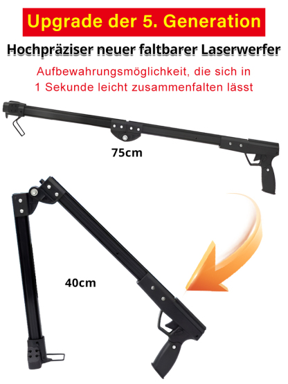 Keine Genehmigung erforderlich 🔓 Laserzielerfassung, neuartige klappbare Wolframstahl-Schleuder mit Abzug—Trefferquote von 99,5 % innerhalb von 100 Metern! 🎯