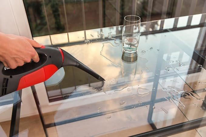 Vileda Windomatic Power Fenstersauger, Fensterputzer für Tropfen- und streifenfreie Fenster in einem Zug, inkl. 1 Akku-Ladeger?t und 1 Saugdüse