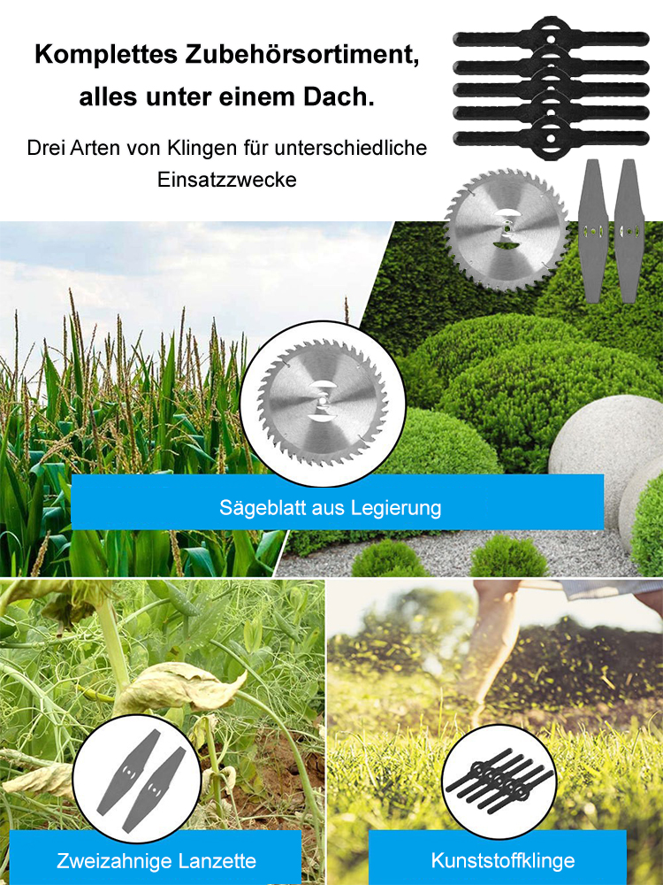 【2025 Neu】🥳 Akku-Rasenmäher mit Schiebehilfe 🚜 und Stützrädern 🛞, klappbar für einfache Aufbewahrung 📦