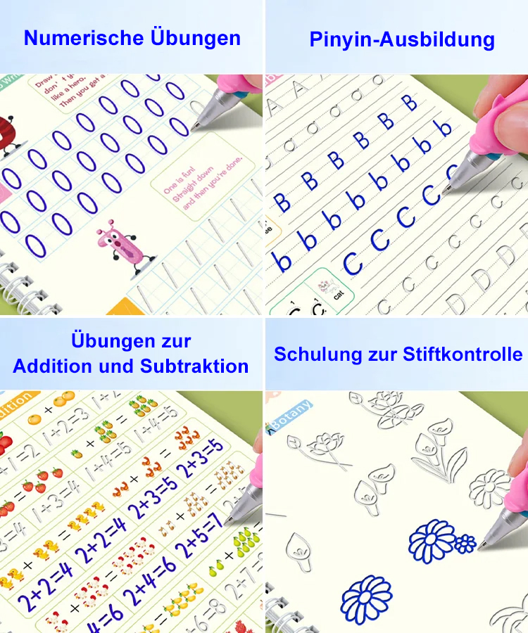  Magisches Übungsheft für Kinder: Zahlen, Buchstaben und Kunst in mehreren Sprachen ✨📚