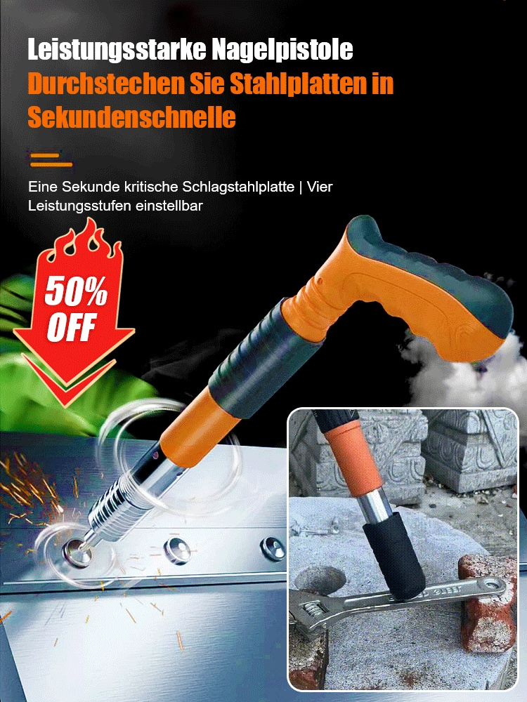 Manuelle Nagelpistole mit Schalldämpfer