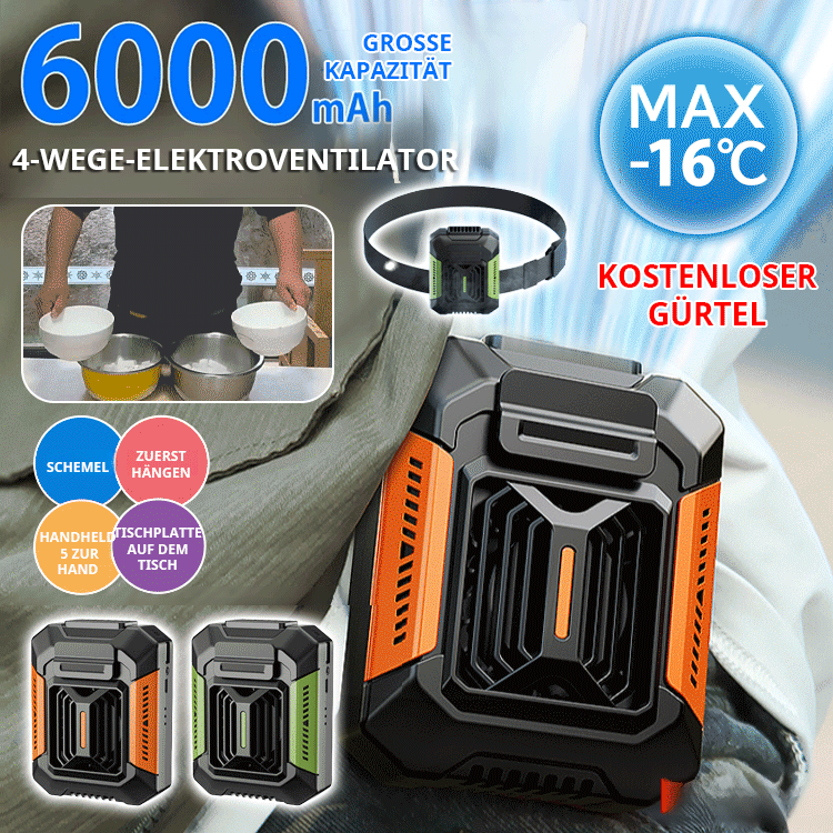 Trotzen Sie der Hitze im Freien! 🌬️ Tragbare Klimaanlage 🔋 kühlt Sie um 10-20°C ab + Nachtbeleuchtung + mobile Stromquelle, ideal für Abenteuer und Arbeit! 🚀