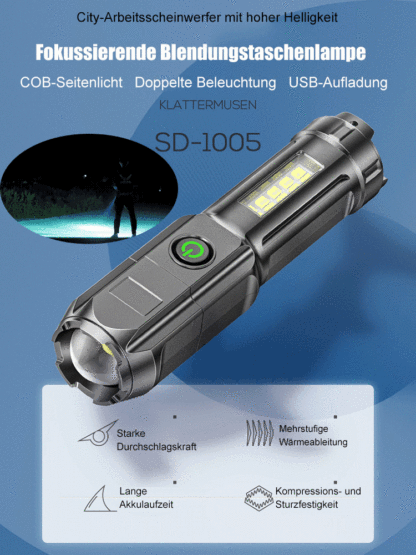 Tragbare Taschenlampe mit starkem Licht