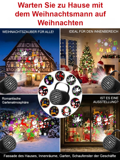 🎄 Sofortiges Winterwunderland! 2K HD Weihnachtsprojektorlicht ⭐ Plug & Play + 3-Tage-Liefergarantie 🚀