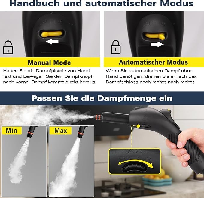 Mehrzweck Dampfreiniger,Dampfreiniger für alles21teiliges Zubeh?r,Da