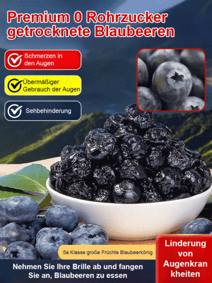 Echte '0' Zusätze, extragroße getrocknete Blaubeeren! 🍇 Bewahren Sie den ursprünglichen Geschmack und die Nährstoffkomponenten perfekt! 🌟