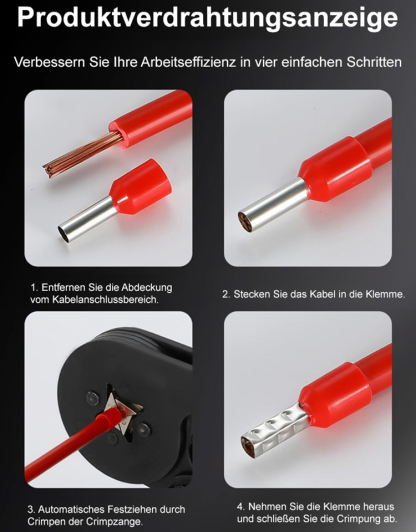 [Hochleistungs-Crimpzange] inklusive 800 ultra-energiesparender Kupferkernverbinder