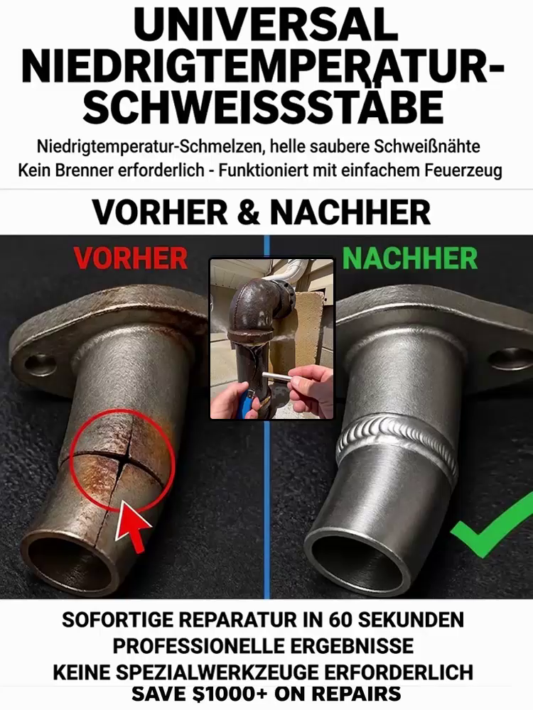 Sofort Metallreparatur Set 🛠️ Schmilzt bei 190°C + Für alle Metalle + 30s Fix + Extrem belastbar 💪