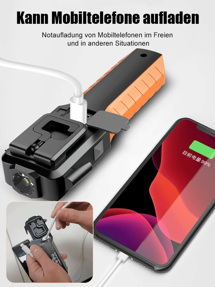 Multifunktionales, wiederaufladbares USB-Schnellladegerät