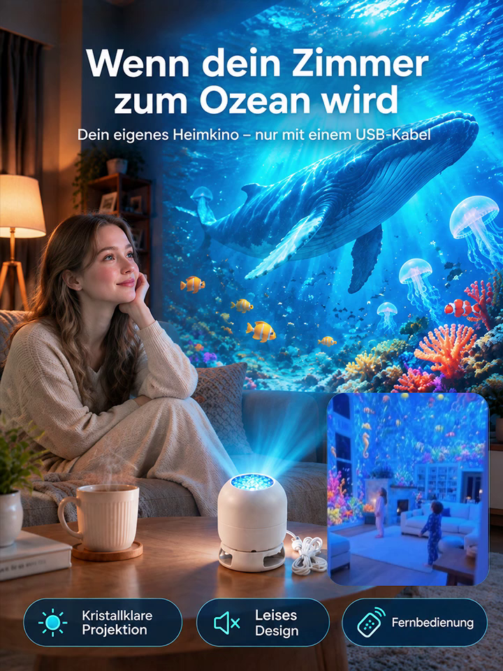 Schluss mit Kabelsalat  Bohren: Der 5-in-1 4K-Feiertags-Projektor verwandelt Ihr Zuhause in Sekundenschnelle in ein Wintermärchen
