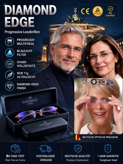 Von Dr. Markus Weber empfohlen: TÜV-, DIN- & CE-zertifizierte photochrome Gleitsichtbrille mit Smart-Fokus