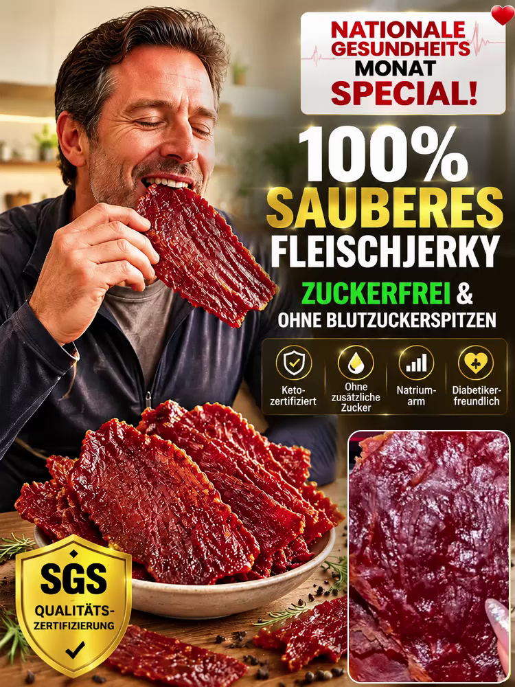 Aus 5 Pfund Rinderfilet wird 1 Pfund Knuspergenuss: EU-kontrollierte Bio-Angus-Beef-Chips in reinster Manufaktur-Qualität