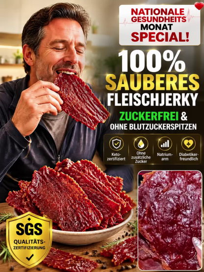 Aus 5 Pfund Rinderfilet wird 1 Pfund Knuspergenuss: EU-kontrollierte Bio-Angus-Beef-Chips in reinster Manufaktur-Qualität