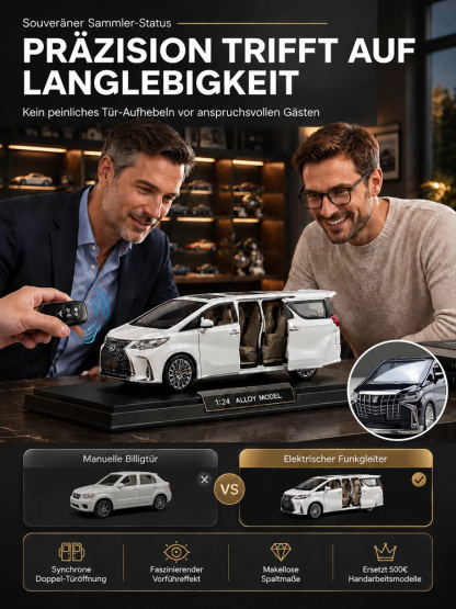 ✨ Premium Sammler-Van 1:24 | Metall-Chassis | Vierrad-Federung | 4-Fach Einbrennlackierung | Geschenkbox 🎁