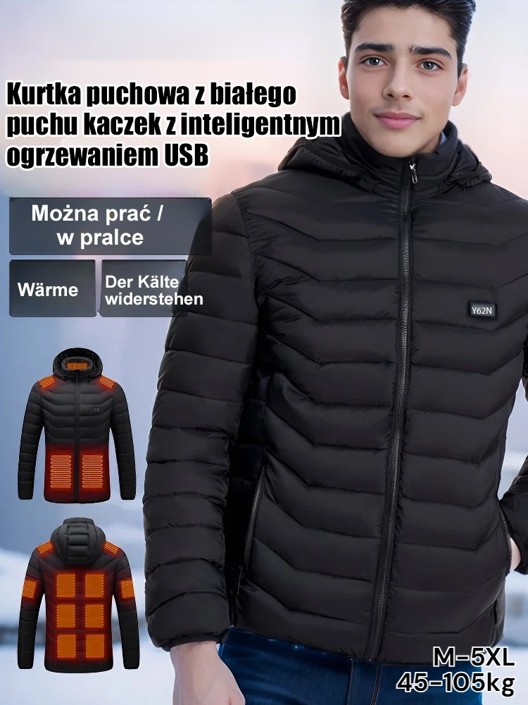 Mit einer Powerbank beheizbare Daunenjacke! ❄️ Hält Temperaturen von bis zu -50℃ stand! 🧥🔋