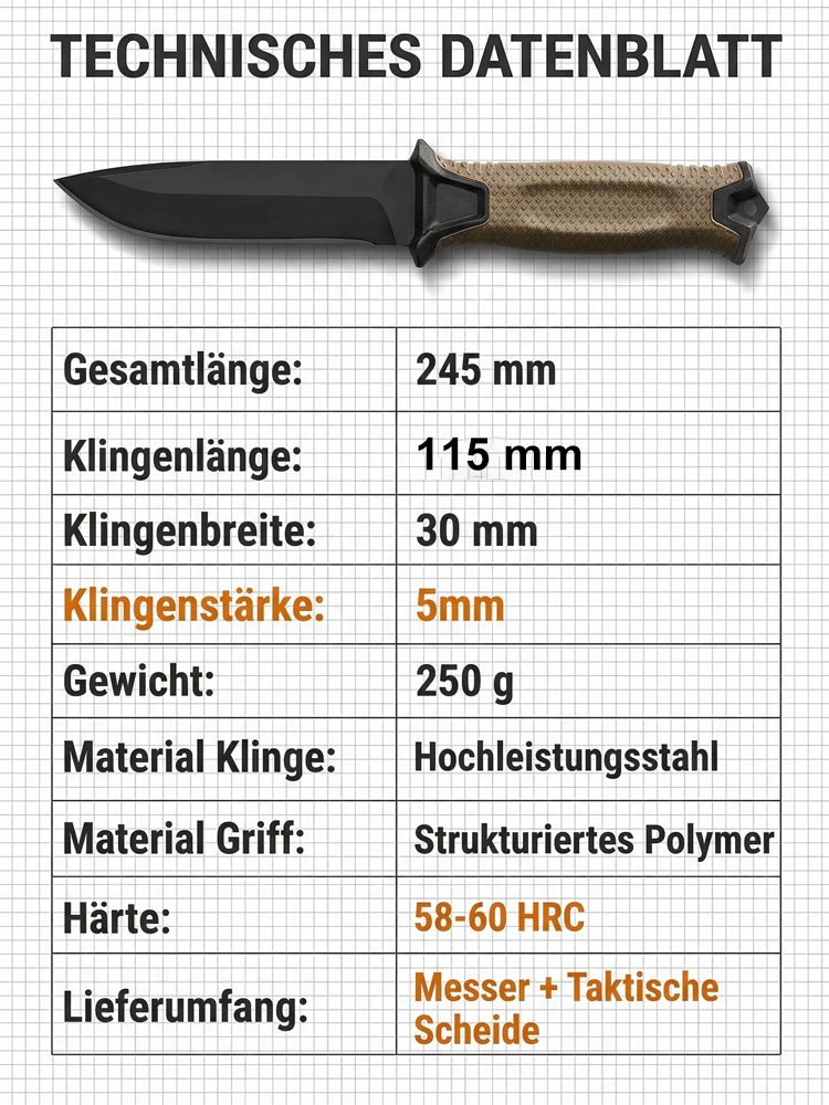 Multifunktionales  Outdoor-Campingmesser