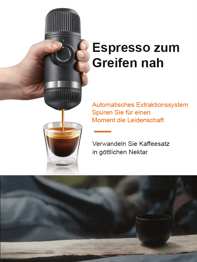 【Kapselkaffeepulver universal】Tragbare Outdoor-Handkaffeemaschine