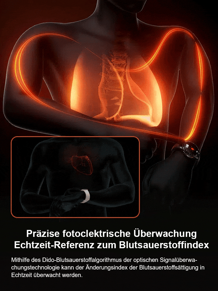 🎉 [30 Tage Akkulaufzeit] ⌚ 170 Modi Gesundheitserkennungsuhr 💪