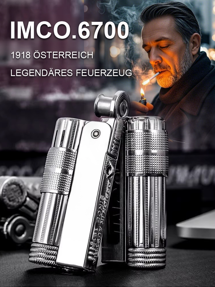 [Österreichische Militärqualität] Outdoor-Feuerzeug aus Messing, winddicht