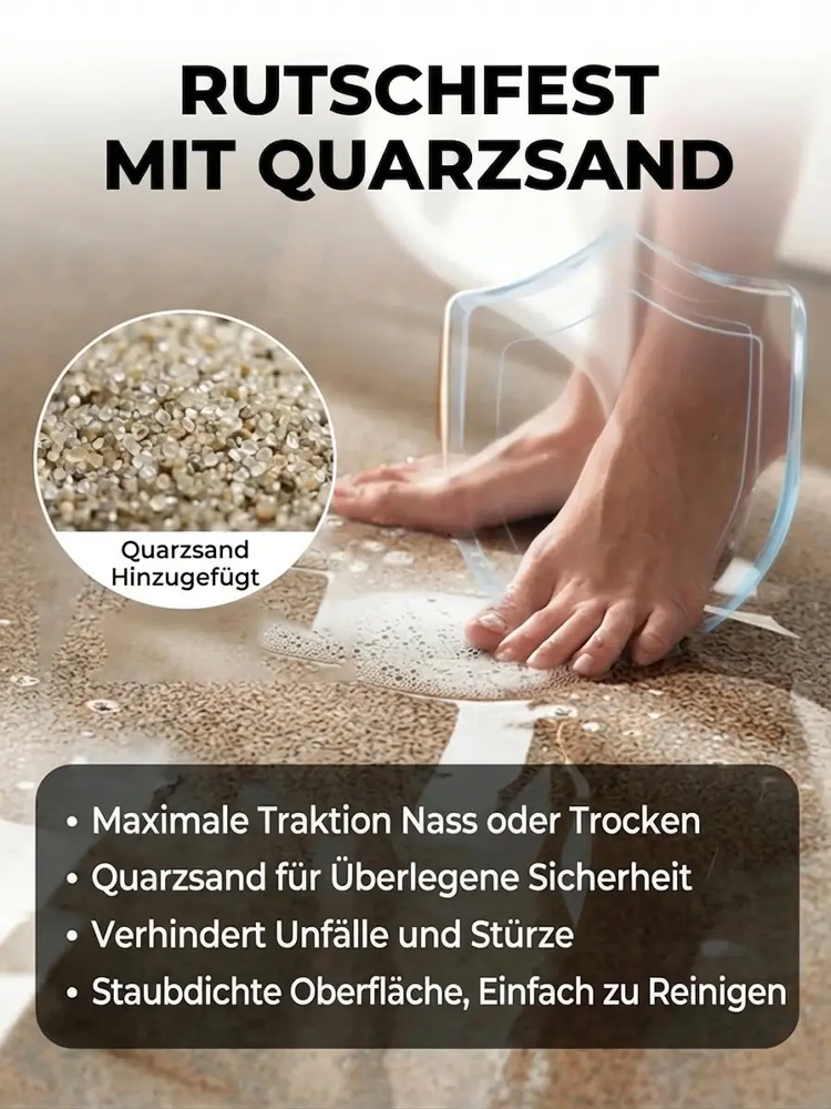 Premium DIY Bodenbeschichtung 🥇 Selbstnivellierend, Geruchsneutral, 2H Schnelltrocknend, R10 Rutschfest, Spart 90% Kosten 🚀