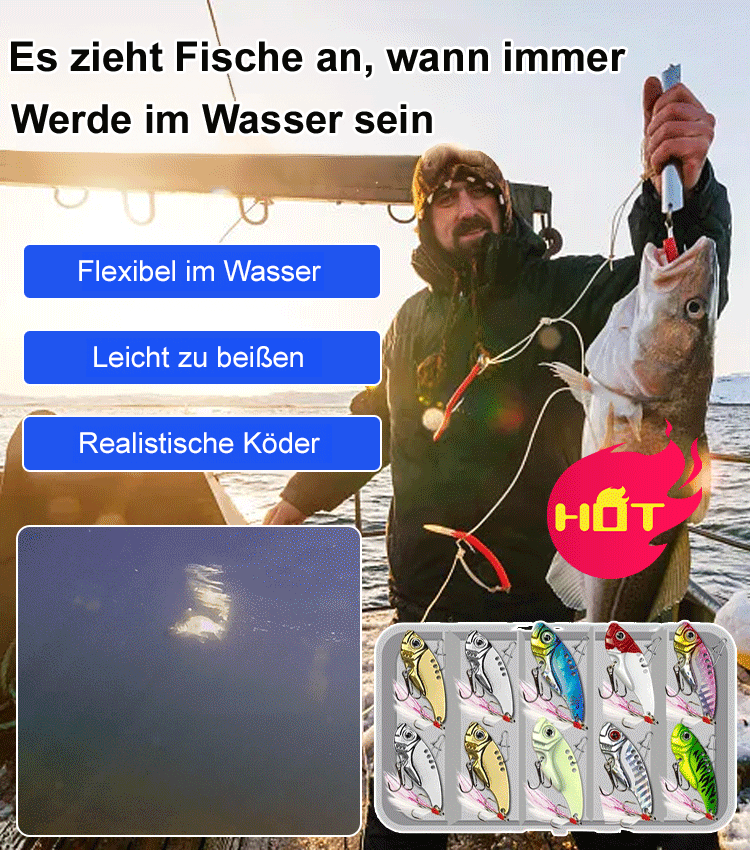 Anti-Hänger Allround-VIB-Köder 🎣, geeignet für alle Spinnfischen-Arten! 🐟
