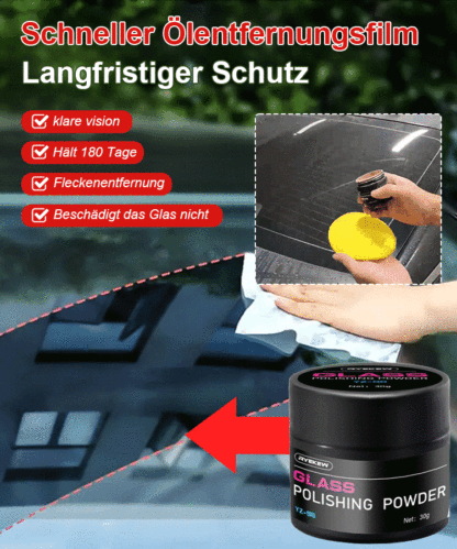 Polierpulver zur Entfernung von Ölfilmen auf Autofenstern