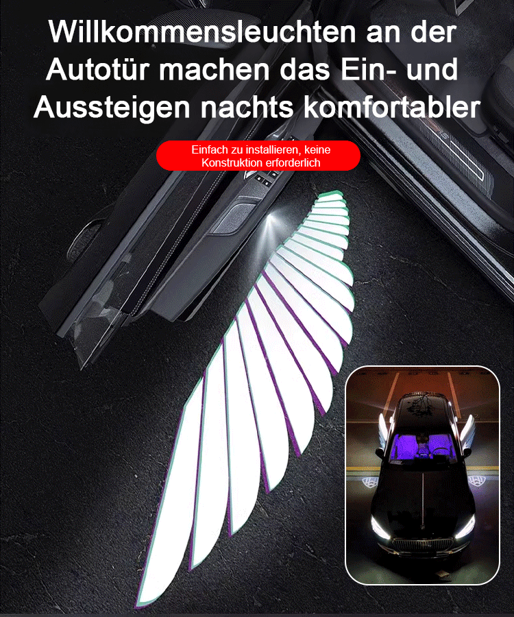 🚗【Engelsflügel】Automatische Projektions-Türleuchte für Autos.✨