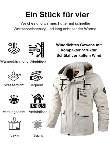 【Dreischichtige Verbund】Modische Herren-Sturmjacke