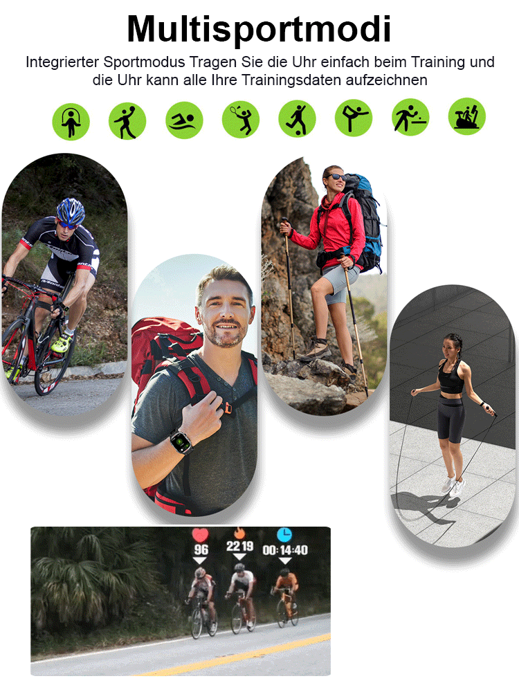 Intelligente AI 3.0 Bluetooth-Uhr! ⌚️ Der beste Begleiter für Outdoor-Sportliebhaber! 🏞️ Ihr Gesundheitsmanager am Handgelenk! 💪
