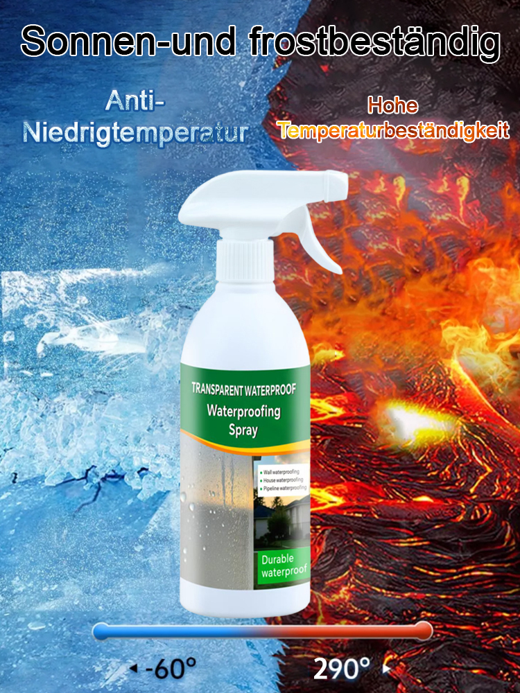 [Alle Szenarien | Sonnen- & Frostbeständig] Transparentes Wasserbasis-Spray – Stark wasserdicht