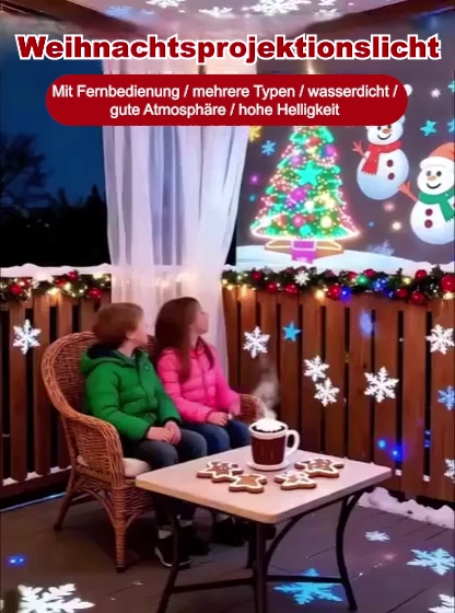 🎄 Sofortiges Winterwunderland! 2K HD Weihnachtsprojektorlicht ⭐ Plug & Play + 3-Tage-Liefergarantie 🚀