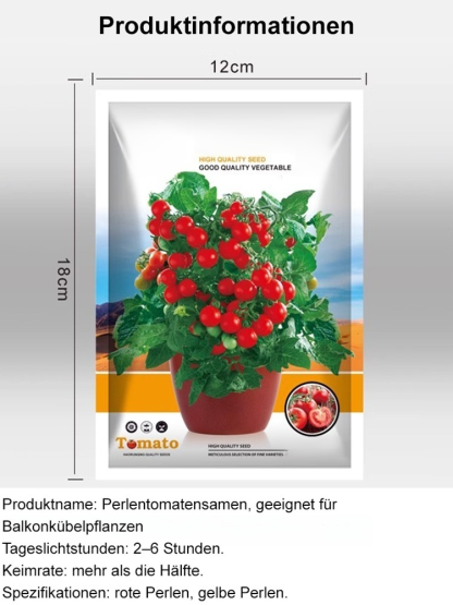 Hausgemachte Balkon-Zwerg-Topf-Pearl-Tomate