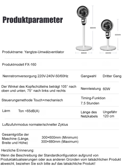 Camel's neuer bodenstehender Umluftventilator