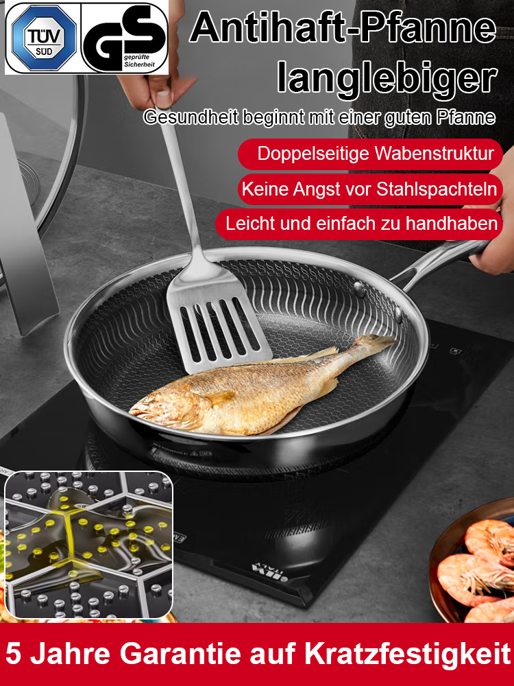 Kein Rost, keine Beschichtung, antihaftbeschichtete Pfanne! 🍳 Aus reinem Eisen geschmiedet, gesund und blutbildend, geht 50 Jahre nicht kaputt! 💪