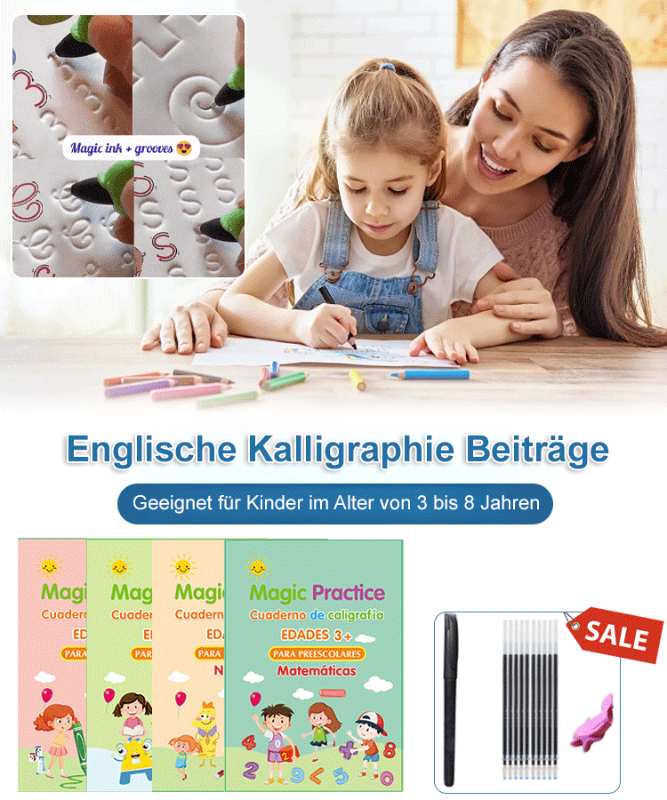  Magisches Übungsheft für Kinder: Zahlen, Buchstaben und Kunst in mehreren Sprachen ✨📚