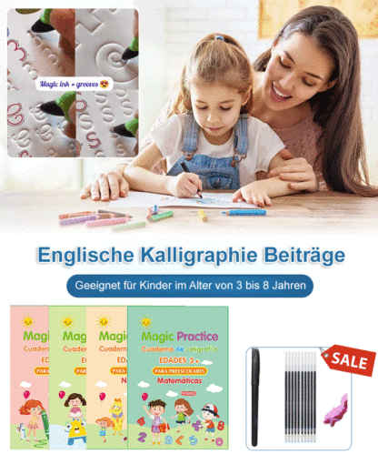  Magisches Übungsheft für Kinder: Zahlen, Buchstaben und Kunst in mehreren Sprachen ✨📚