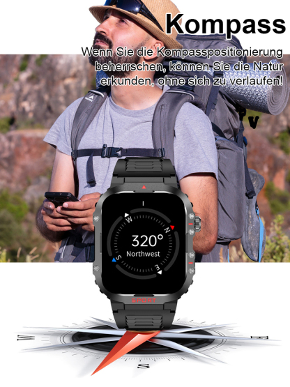 Intelligente AI 3.0 Bluetooth-Uhr! ⌚️ Der beste Begleiter für Outdoor-Sportliebhaber! 🏞️ Ihr Gesundheitsmanager am Handgelenk! 💪
