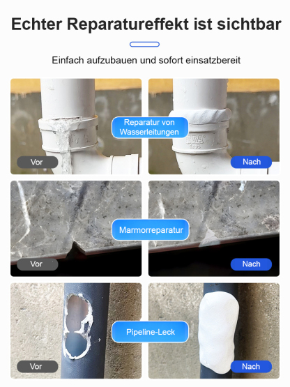 Verhindert Rohrbrüche, Schimmelbildung und teure Reparaturkosten – Einfach wie Zahnpasta auftragen!