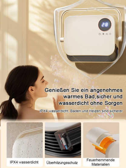  2000W Hochleistung, intelligente Sprachsteuerung, energieeffizientes und schnelles Heizen mit wasserdichtem 🌀🌡️ Warmluftgebläse.