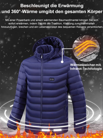 Mit einer Powerbank beheizbare Daunenjacke! ❄️ Hält Temperaturen von bis zu -50℃ stand! 🧥🔋