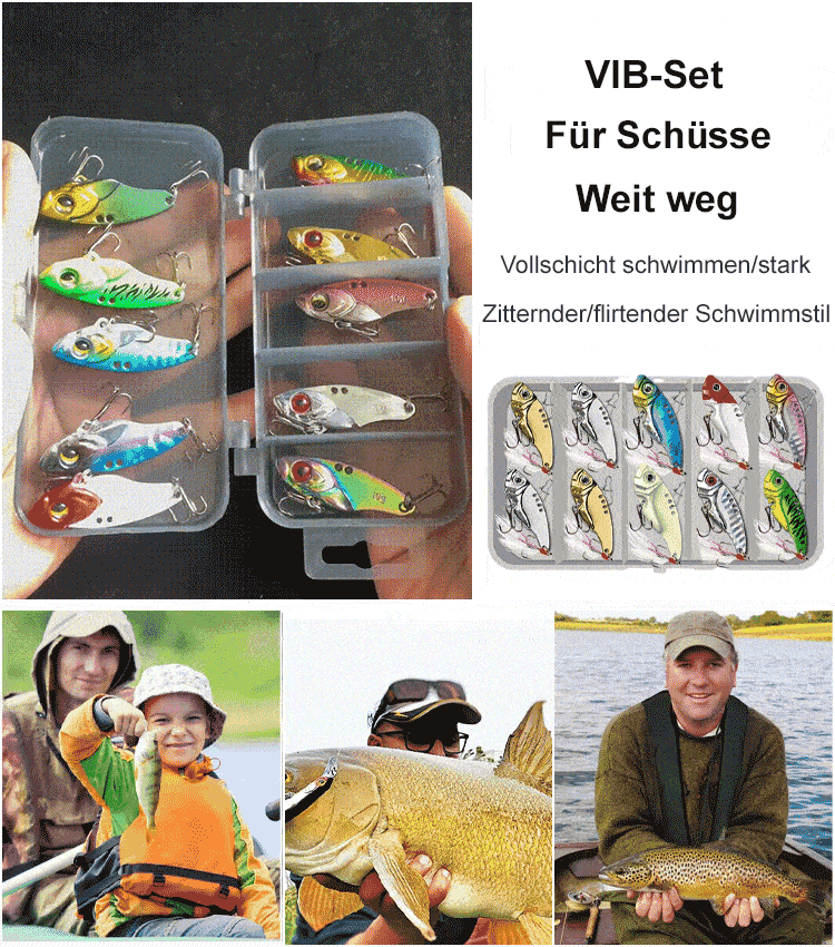 Anti-Hänger Allround-VIB-Köder 🎣, geeignet für alle Spinnfischen-Arten! 🐟