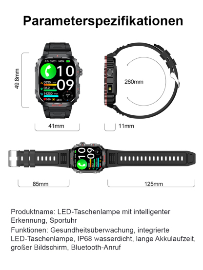Intelligente AI 3.0 Bluetooth-Uhr! ⌚️ Der beste Begleiter für Outdoor-Sportliebhaber! 🏞️ Ihr Gesundheitsmanager am Handgelenk! 💪