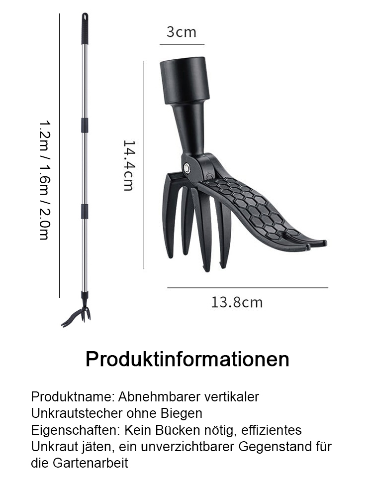 Mühelos hartnäckiges Unkraut entfernen! 🌱 Das perfekte Werkzeug, um fest verwurzeltes Unkraut herauszuziehen! 💪